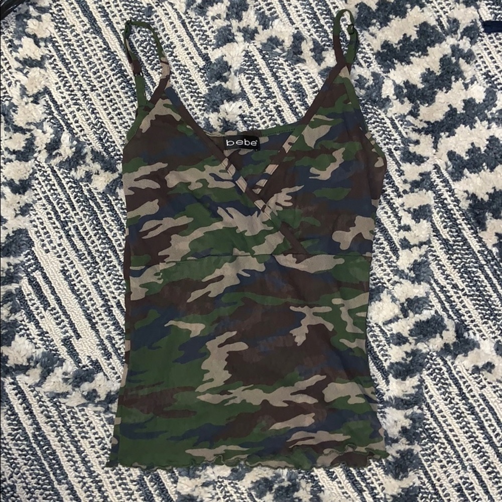 Bebe Camo Tank Top
